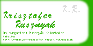 krisztofer rusznyak business card